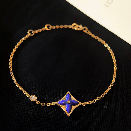 [Vicky]COLOR STAR PINK GOLD DIAMOND BRACELET