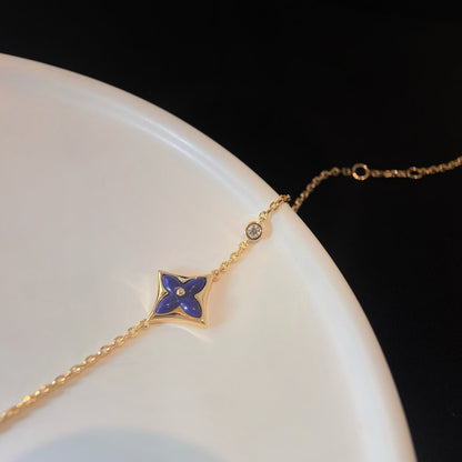 [Vicky]COLOR STAR PINK GOLD DIAMOND BRACELET
