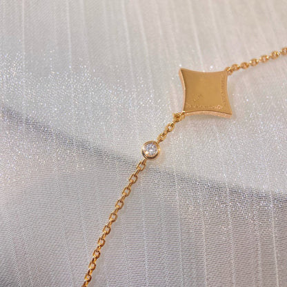 [Vicky]COLOR STAR PINK GOLD DIAMOND BRACELET