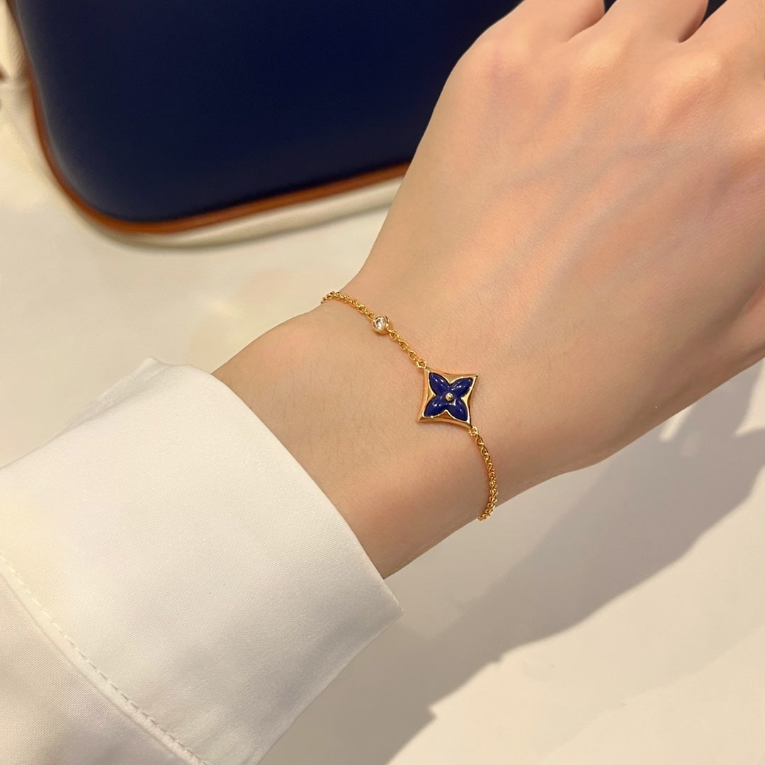 [Vicky]COLOR STAR PINK GOLD DIAMOND BRACELET