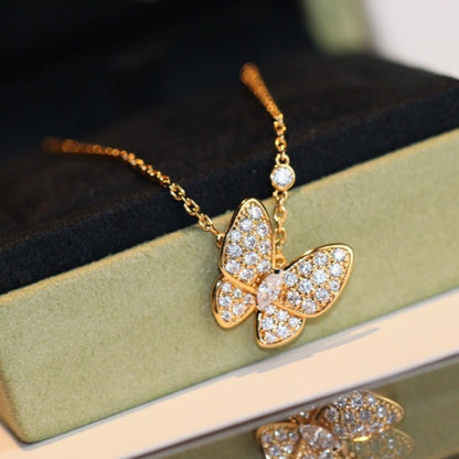 [Vicky]BUTTERFLY DIAMOND NECKLACE