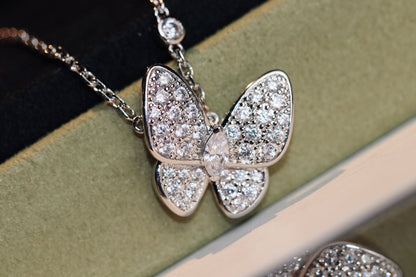 [Vicky]BUTTERFLY DIAMOND NECKLACE