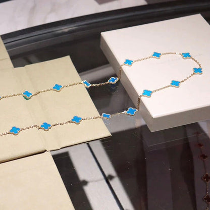 [Vicky]CLOVER 20 MOTIFS TURQUOISE GOLD