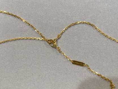 [Vicky]CLOVER 25MM NECKLACE GOLD CARNELIAN