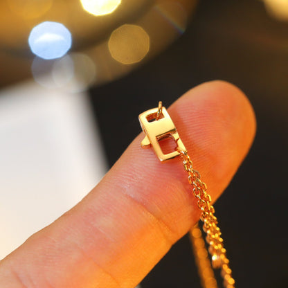 [Vicky]STAR AND SUN DIAMOND PINK GOLD NECKLACE