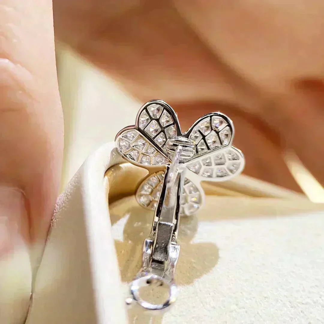 [Vicky]CLOVER COMOS DIAMOND EARRINGS SILVER