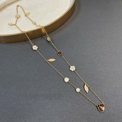 [Vicky]LUCKY SPRING 15 MOTIFS GOLD NECKLACE