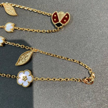 [Vicky]LUCKY SPRING 15 MOTIFS GOLD NECKLACE