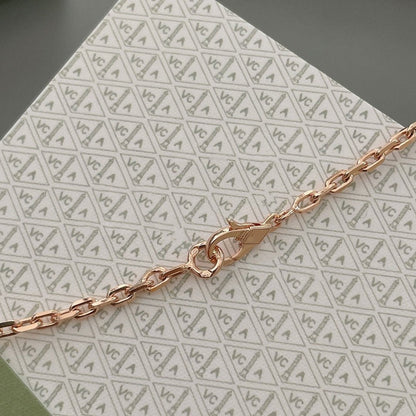 [Vicky]LUCKY SPRING 15 MOTIFS ROSE GOLD NECKLACE