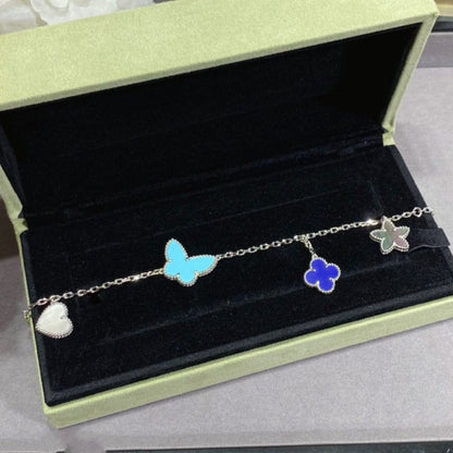 [Vicky]LUCKY SPRING SILBERARMBAND 4 MOTIV