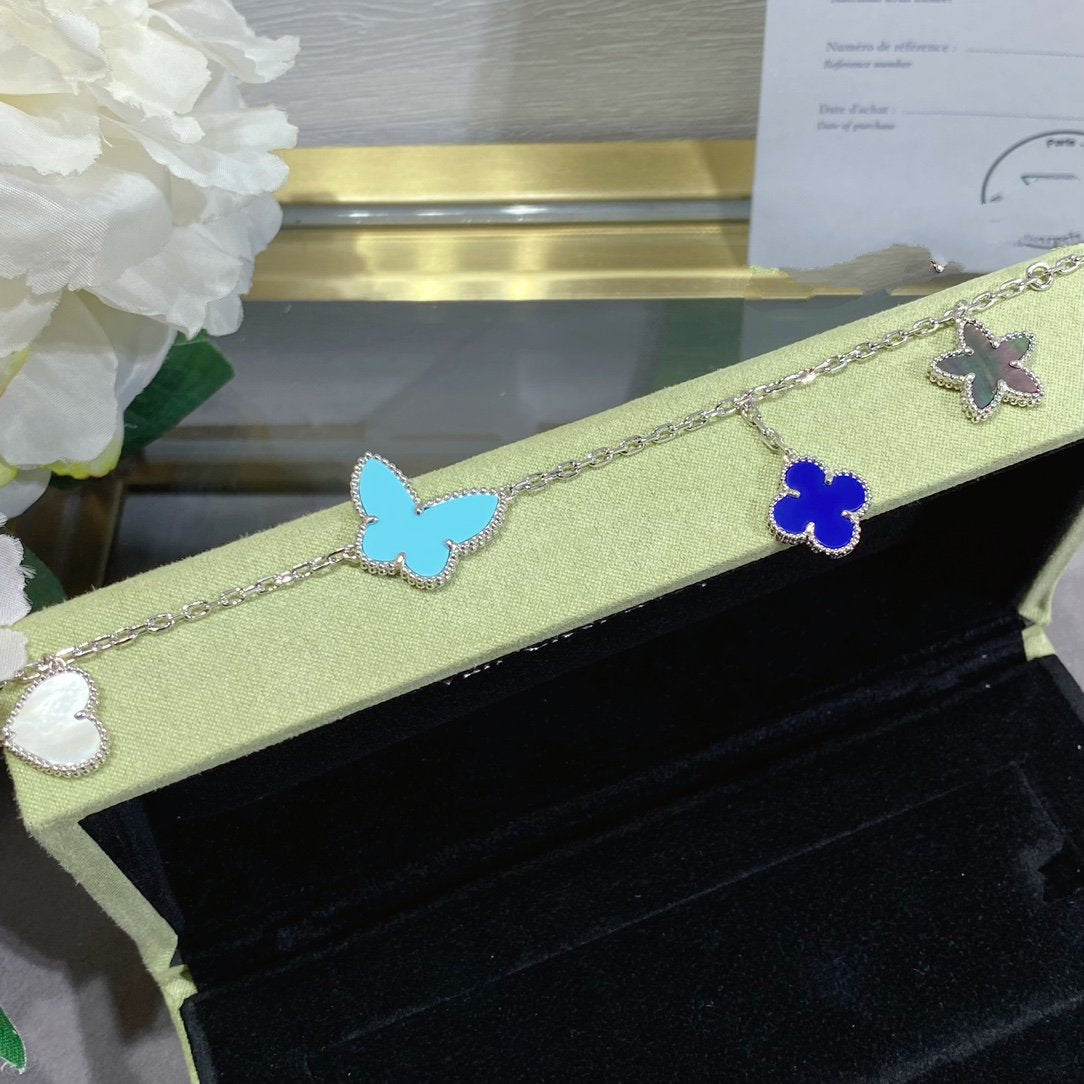 [Vicky]LUCKY SPRING SILBERARMBAND 4 MOTIV
