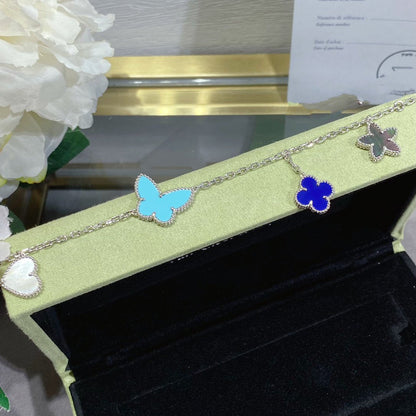 [Vicky]LUCKY SPRING SILBERARMBAND 4 MOTIV