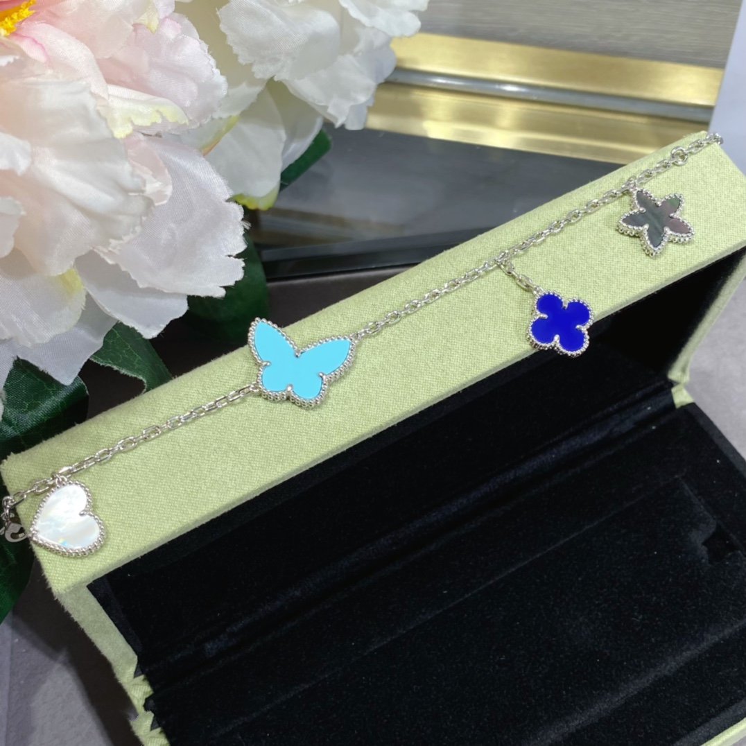 [Vicky]LUCKY SPRING SILBERARMBAND 4 MOTIV