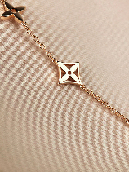 [Vicky]STAR AND SUN 7 MOTIFS GOLD BRACELET