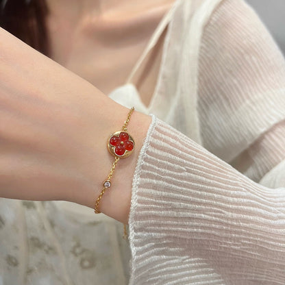 [Vicky]SUN PEDANT CARNELIAN BRACELET