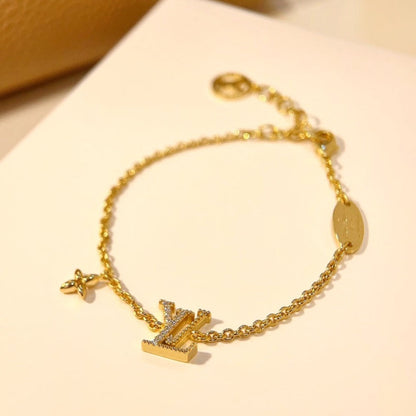 [Vicky]LOGO STAR MOTIF GOLD BRACELET