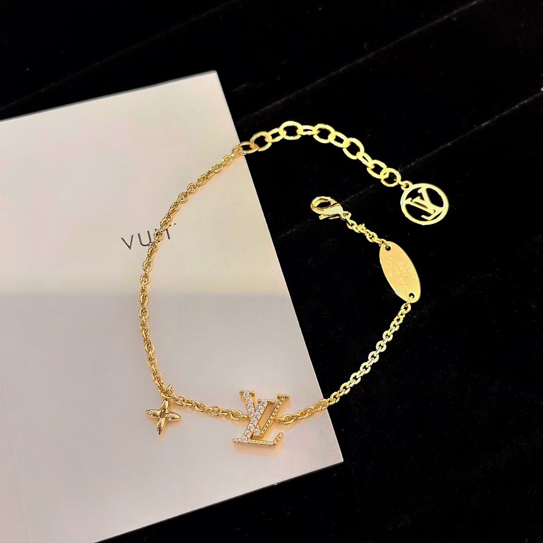 [Vicky]LOGO STAR MOTIF GOLD BRACELET