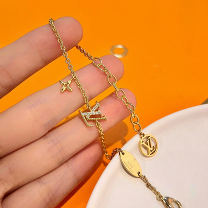 [Vicky]LOGO STAR MOTIF GOLD BRACELET