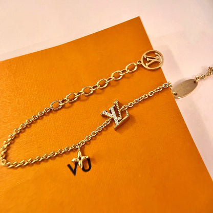 [Vicky]LOGO STAR MOTIF GOLD BRACELET