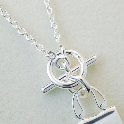 [Vicky]POP H PEDANT SILVER NECKLACE