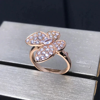 [Vicky]BUTTERFLY PINK GOLD DIAMOND RING
