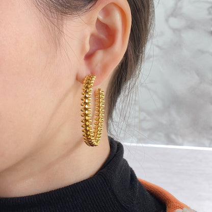 [Vicky]CLASH LARGE HOOP EARRINGS