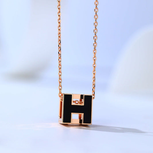 [Vicky]H CAGE PINK GOLD NECKLACE