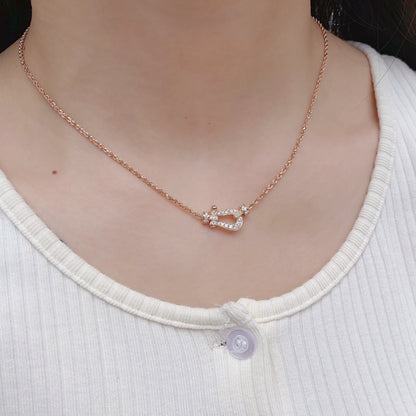 [Vicky]FORCE 10 PINK GOLD DIAMOND NECKLACE