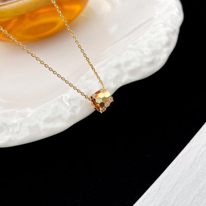 [Vicky]BEE MINI PEDANT DIAMOND NECKLACE