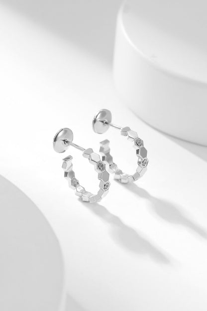 [Vicky]BEE LOVE DIAMOND HOOP EARRINGS