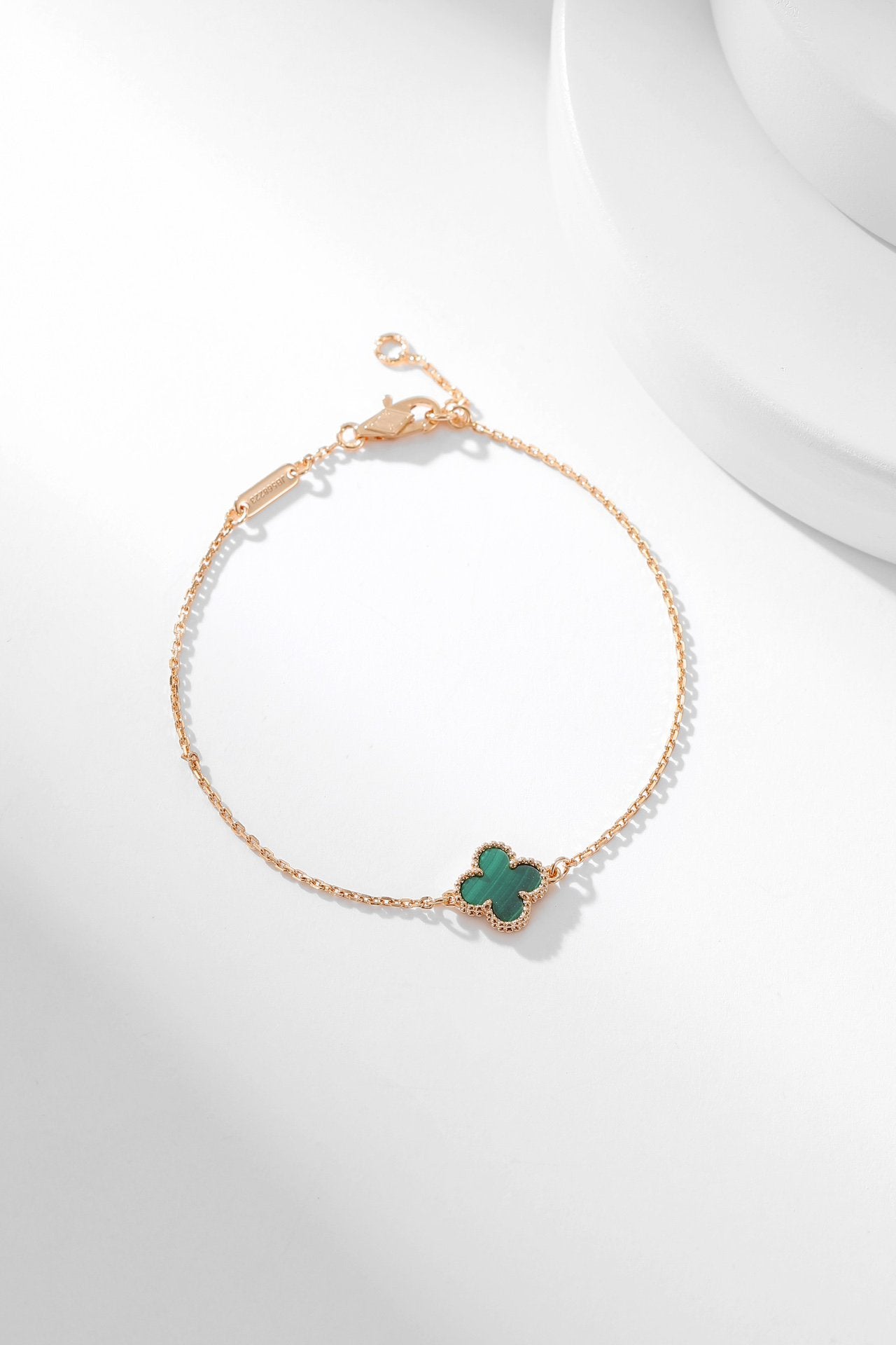 [Vicky]CLOVER BRACELET MALACHITE 1 MOTIF