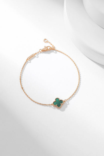 [Vicky]CLOVER BRACELET MALACHITE 1 MOTIF