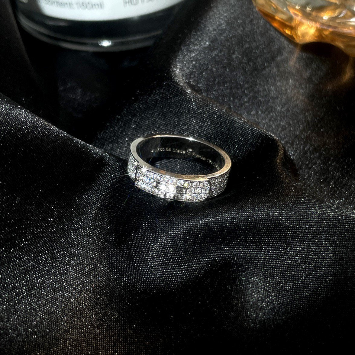 [Vicky]KELLY SILVER DIAMOND RING