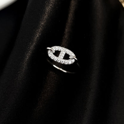 [Vicky]RONDE SMALL SILVER DIAMOND RING