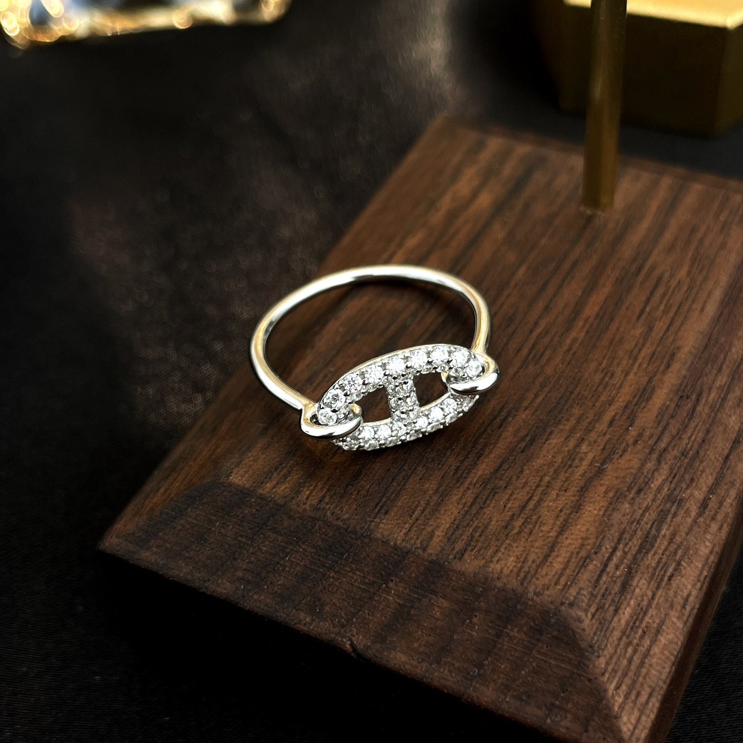 [Vicky]RONDE SMALL SILVER DIAMOND RING