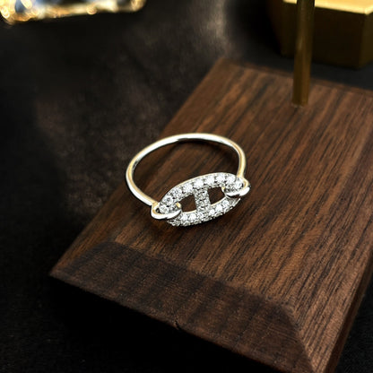 [Vicky]RONDE SMALL SILVER DIAMOND RING