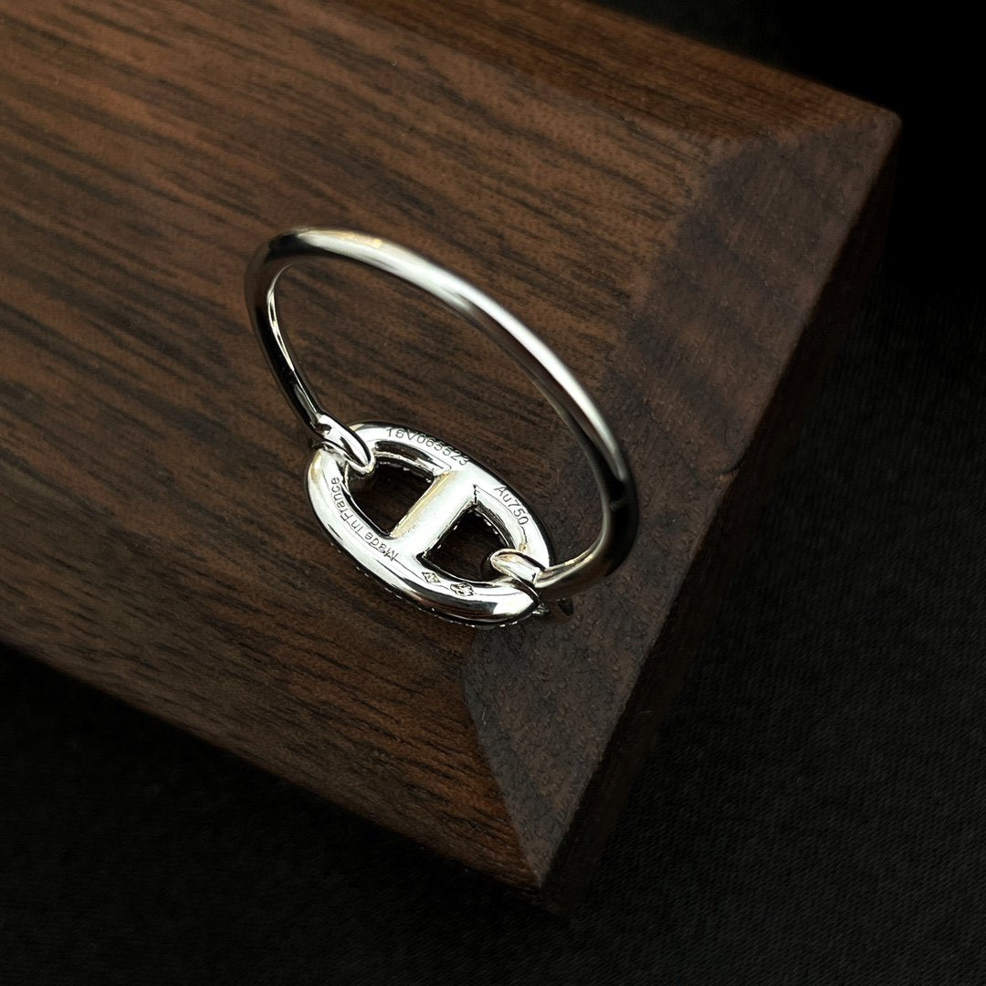 [Vicky]RONDE SMALL SILVER DIAMOND RING