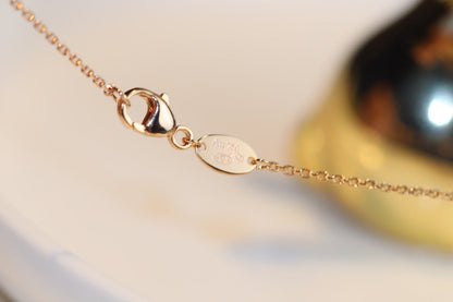 [Vicky]JEUX MALACHITE 1 DIAMOND PINK GOLD NECKLACE