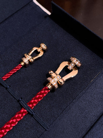 [Vicky]FORCE 10 HALF DIAMOND PINK GOLD RED CORDERI LARGE AND MEDIUM MODEL