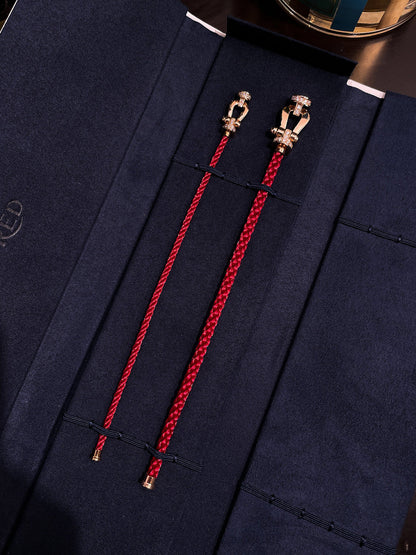 [Vicky]FORCE 10 HALF DIAMOND PINK GOLD RED CORDERI LARGE AND MEDIUM MODEL