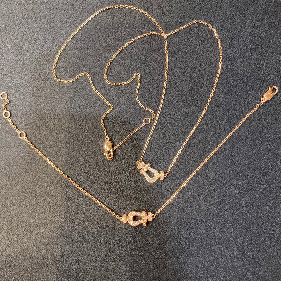 [Vicky]FORCE 10 DIAMOND PINK GOLD NECKLACE MINI MODEL