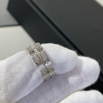 [Vicky]Liebe Diamant Silber Creolen
