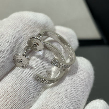 [Vicky]Liebe Diamant Silber Creolen