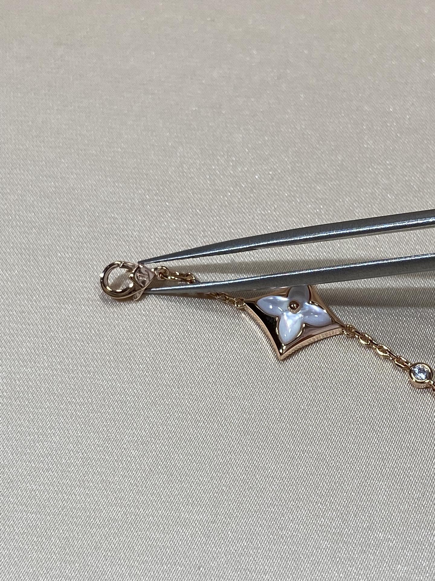 [Vicky]STAR 4 MOTIF MOP DIAMOND PINK GOLD BRACELET