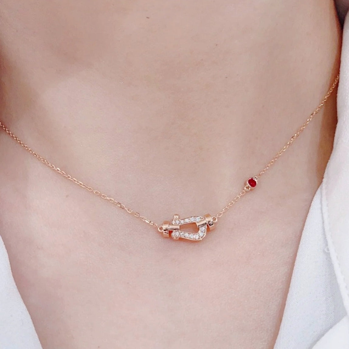 [Vicky]FORCE 10 DIAMOND PINK GOLD NECKLACE