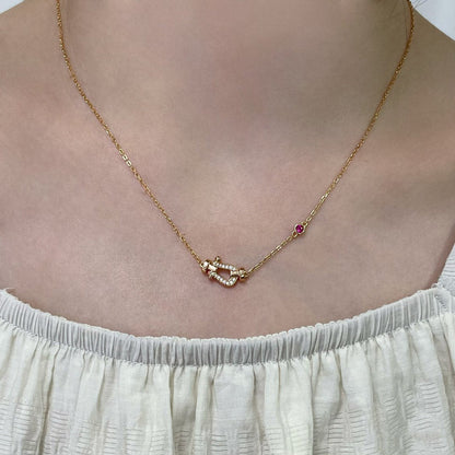 [Vicky]FORCE 10 DIAMOND PINK GOLD NECKLACE