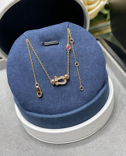 [Vicky]FORCE 10 DIAMOND PINK GOLD NECKLACE