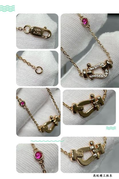 [Vicky]FORCE 10 DIAMOND PINK GOLD NECKLACE