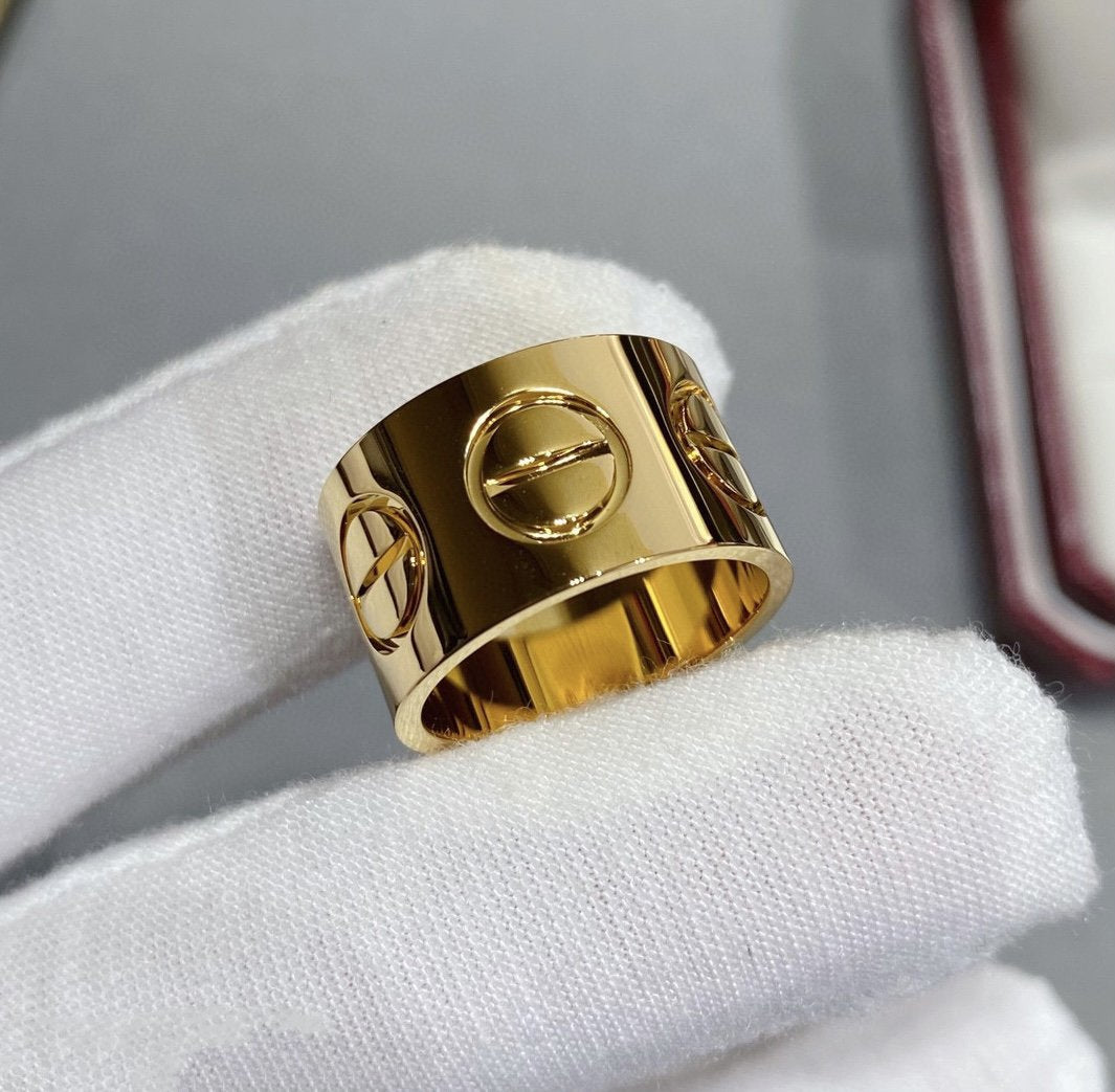 [Vicky]LOVE 11MM LARGE RING
