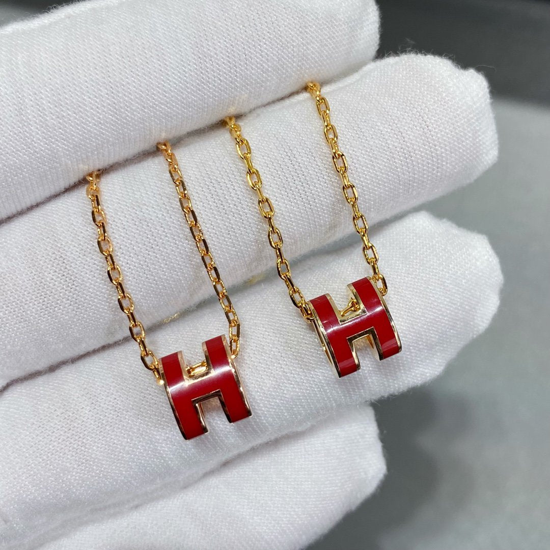 [Vicky]MINI POP H NECKLACE
